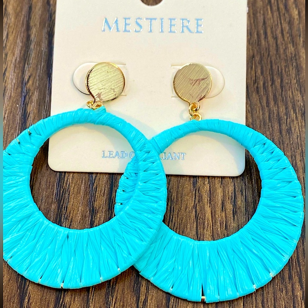 🆕🩵MESTIERE: MINT Halo Hoop Earrings